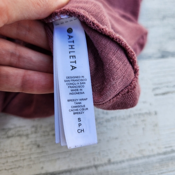 Athleta Breezy Wrap Tank Camisole Mauve Tawny Rose Size Small - Picture 5 of 8